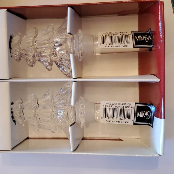 2 Crystal Bottle Soppers by Mikasa - Picture 2 of 5